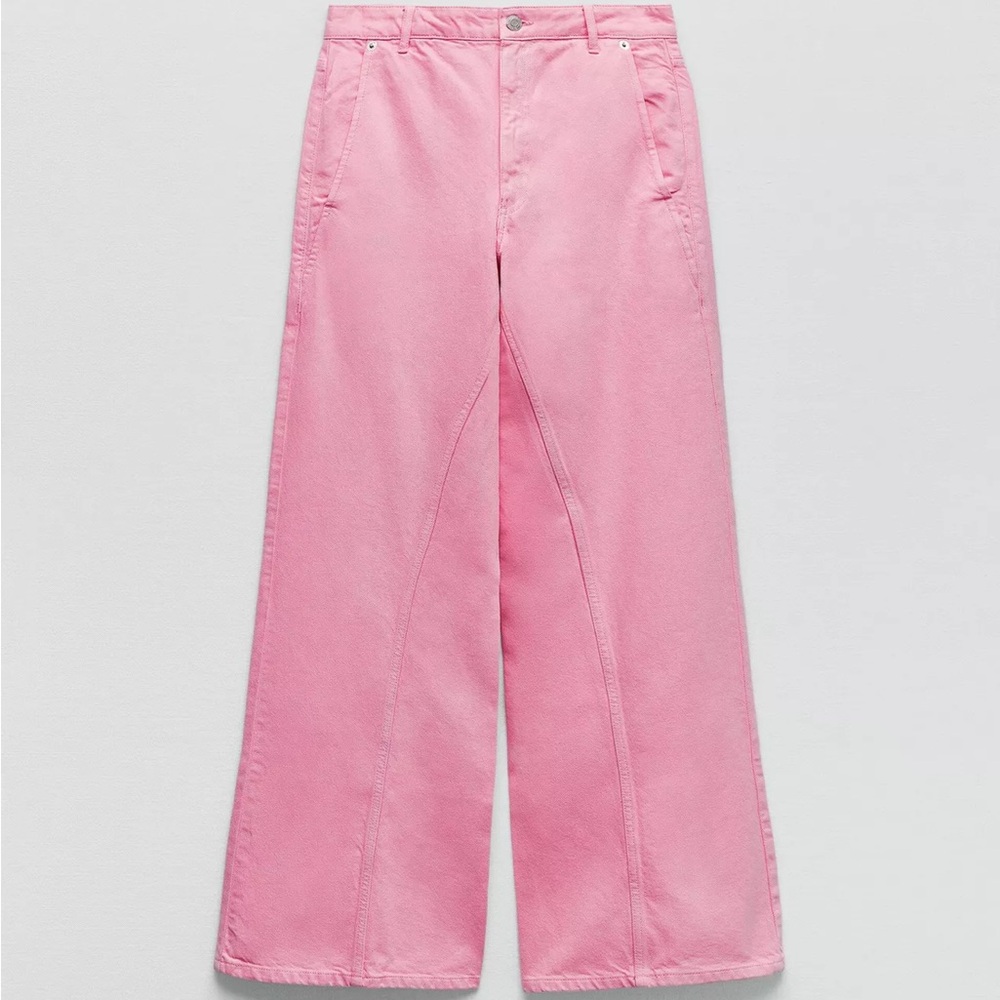 Zara Pink Flare Women's Jeans
